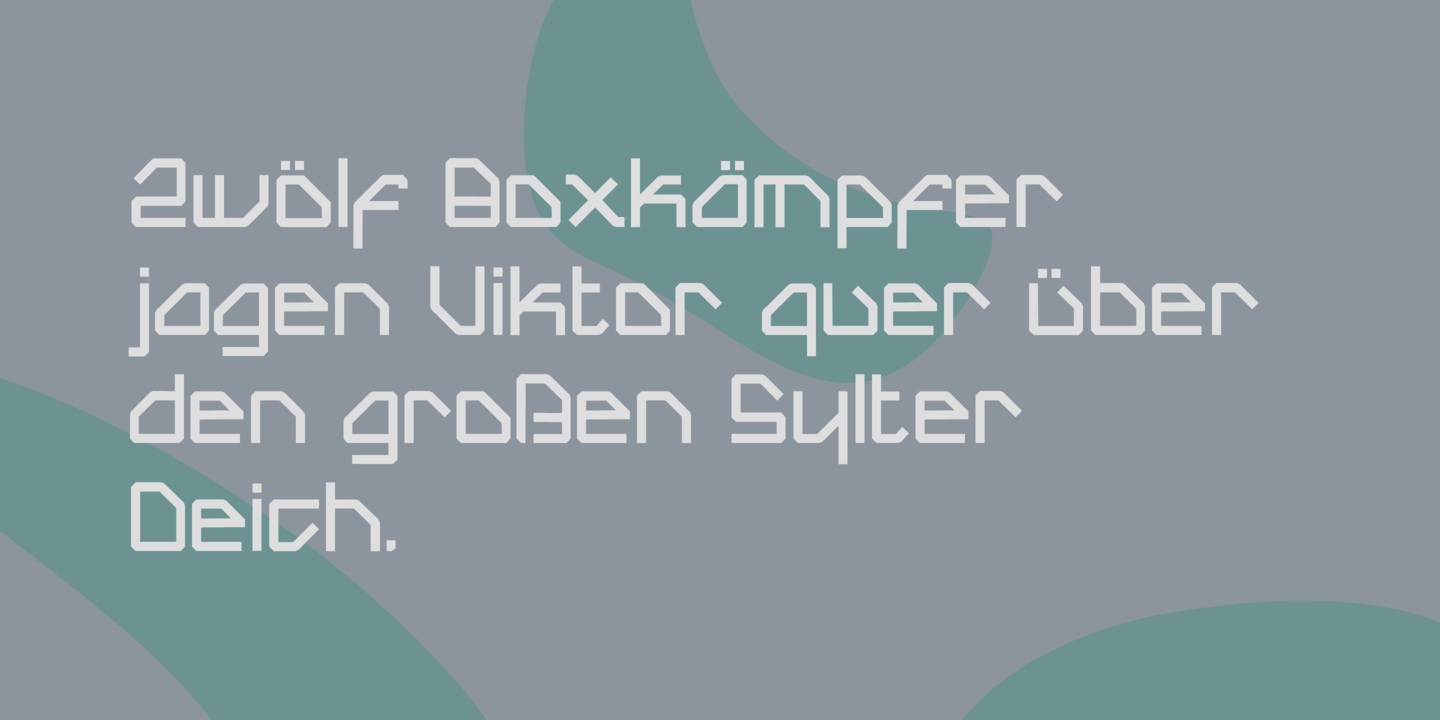 Beispiel einer FI Hover Display-Schriftart